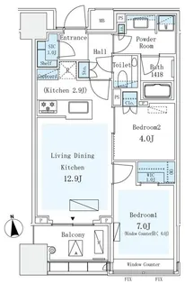 パークコート ザ・三番町ハウス【9階】の間取り