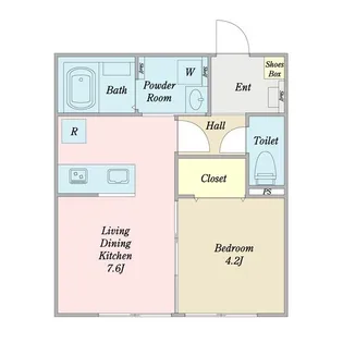Jeek Blau千歳錦町【1階】の間取り