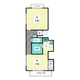 シェリール砂子【2階】の間取り