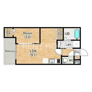 ジーメゾンリオ松原【3階】の間取り