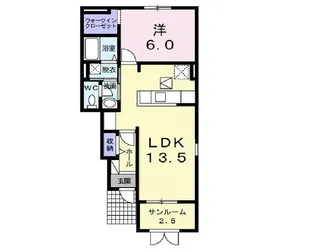 サンスクエアー松橋A【1階】の間取り