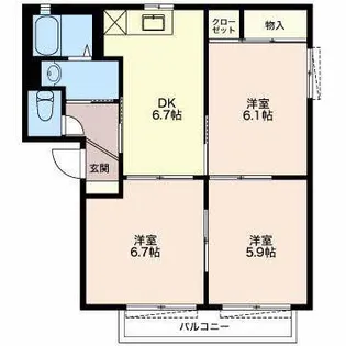 ジュビレオ壱番館【1階】の間取り