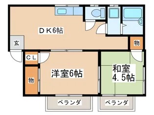 ハイツ野崎A【2階】の間取り