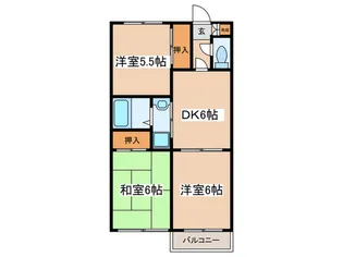 ヴィラ八神【1階】の間取り