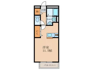 パ-クサイド・マ・メゾン【1階】の間取り