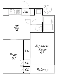 サンハイツ南砂【4階】の間取り