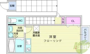 シャイン柏木【2階】の間取り