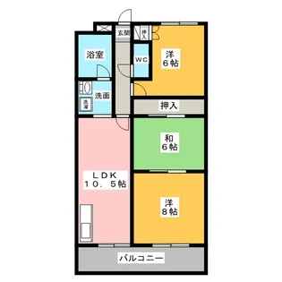 H.B NAGAKUTE【3階】の間取り