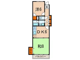 ロイヤルクレスト【2階】の間取り