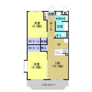 Y.M.ソレイユII【4階】の間取り