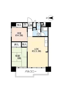 UR南港ひかりの【9階】の間取り
