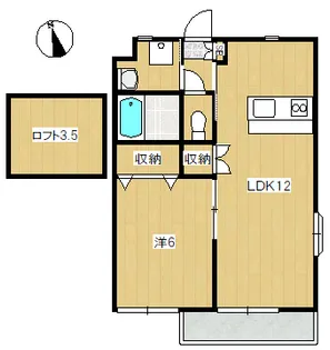 シャルムハウス栗平【2階】の間取り