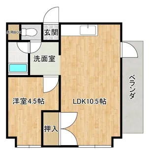 オーシャンパレス大謝名【4階】の間取り