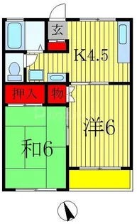 グリーンパレスI【2階】の間取り