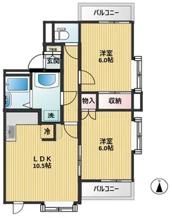 コートブリーズ【2階】の間取り