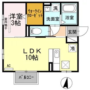 クロスレットA【1階】の間取り