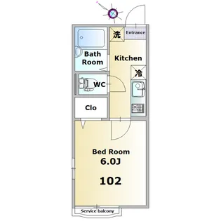 シティハイム クオーレ【1階】の間取り