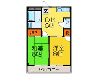 佐堂コ-ポ【2階】の間取り
