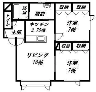 カサブランカ(末広1-1)【2階】の間取り
