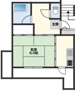 板敷マンション【1階】の間取り