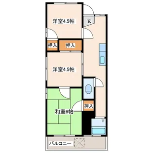 葭岡アパート【2階】の間取り