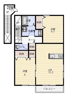 ライジング・サンA【2階】の間取り