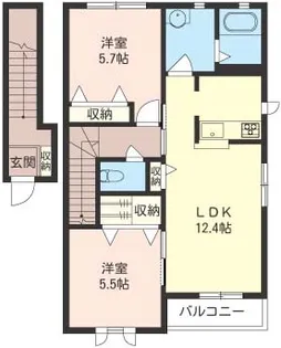 ソレイユ逗子【2階】の間取り