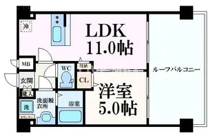 アクアプレイス京都三条朱雀【7階】の間取り