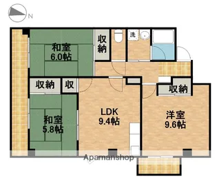 ホリホックイン和田【5階】の間取り