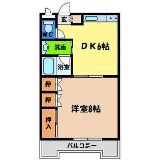 シャルマンハイツ内浜パートI【4階】の間取り