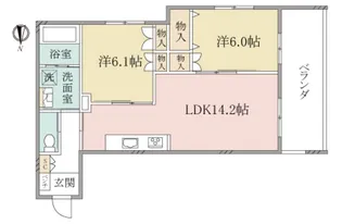 (シニア限定)ヘーベルヴィレッジ神楽坂~JS神楽坂ヒルズ~【1階】の間取り