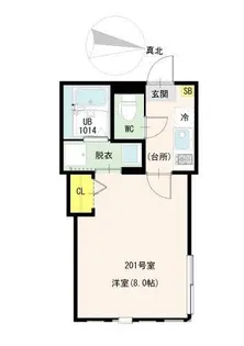ハーモニーテラス大森II【2階】の間取り