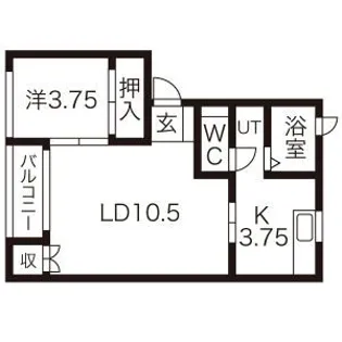 スカイタウンヨシダG3棟【1階】の間取り