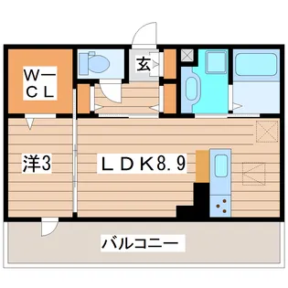 ボヌールF【3階】の間取り