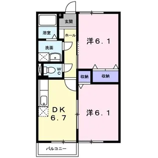 サンパーク【2階】の間取り