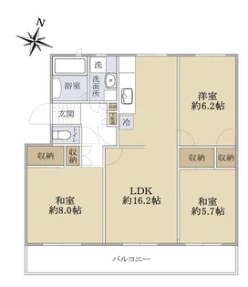 川重マンション【2階】の間取り