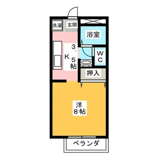 ハイツプラム【1階】の間取り
