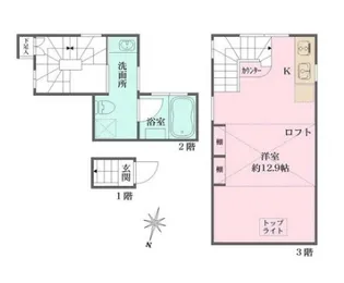 グランエッグス新宿中井【1階】の間取り