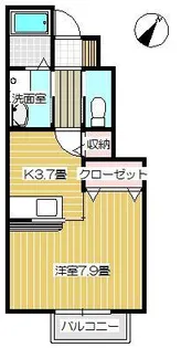 プリエール ヴェリテ【1階】の間取り