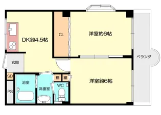 有馬パレス禁野【3階】の間取り