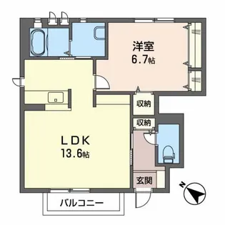 シャーメゾンアルファI【1階】の間取り