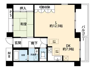 公社賃貸SMALIO ふれっくすコート吉田【4階】の間取り