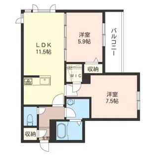パーク マグノリア【4階】の間取り