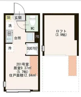 ハーモニーテラス落合南長崎【2階】の間取り