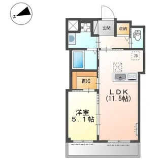レヴォントゥレットI【1階】の間取り
