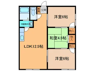 栄マンション 2【1階】の間取り