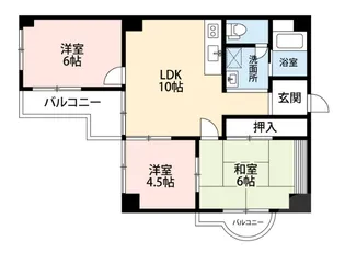 南千里ハイツ【5階】の間取り