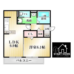 セジュールエム【1階】の間取り