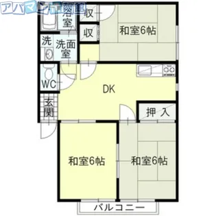 パラレル・おぎの【1階】の間取り