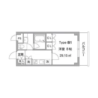 ガーデン中野【1階】の間取り